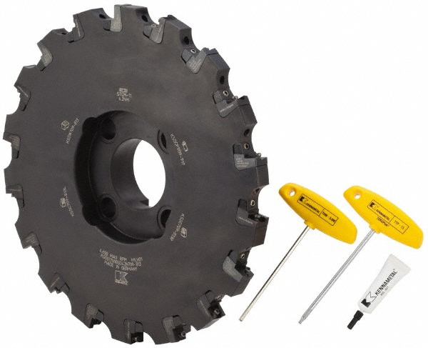 Sandvik Coromant Indexable Slotting Cutter: 15.00 mm Cutting Width, 304.80 mm Cutter Dia, Arbor Connection, 109.50 mm Depth of Cut, 109.50 mm Depth of Cut, 63.50 mm Shank Dia, Neutral - 6448884