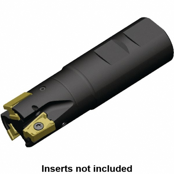Kennametal Indexable Square-Shoulder End Mill: M1D100E1802W100L175, 1" Cut Dia, 18.03 mm Max Depth of Cut, 1" Dia Weldon Flat Shank - 2267546