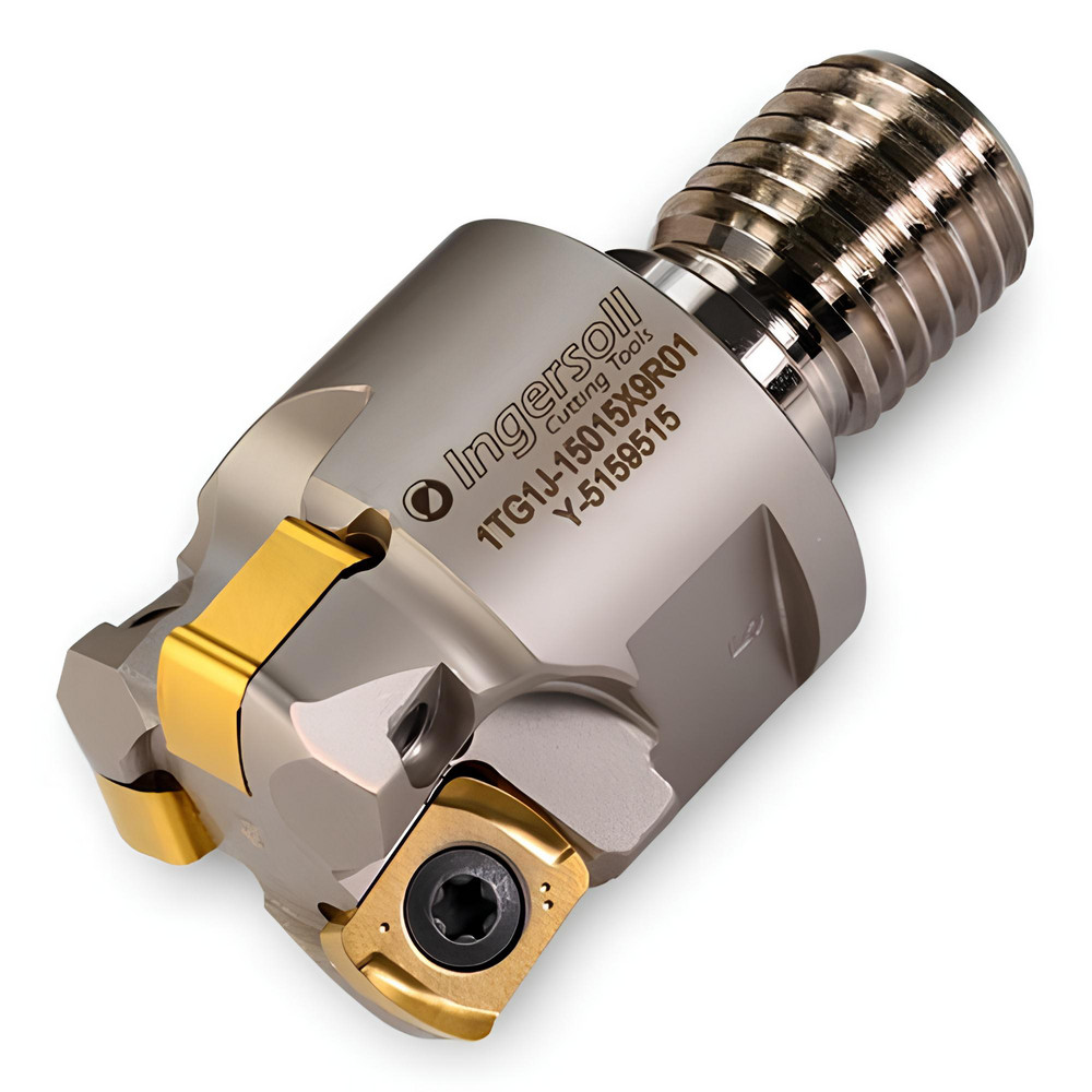 Ingersoll Cutting Tools Indexable High-Feed End Mill: 15M1P-12017X8R01, 1-1/4" Cut Dia, Modular Connection Shank - 2900610