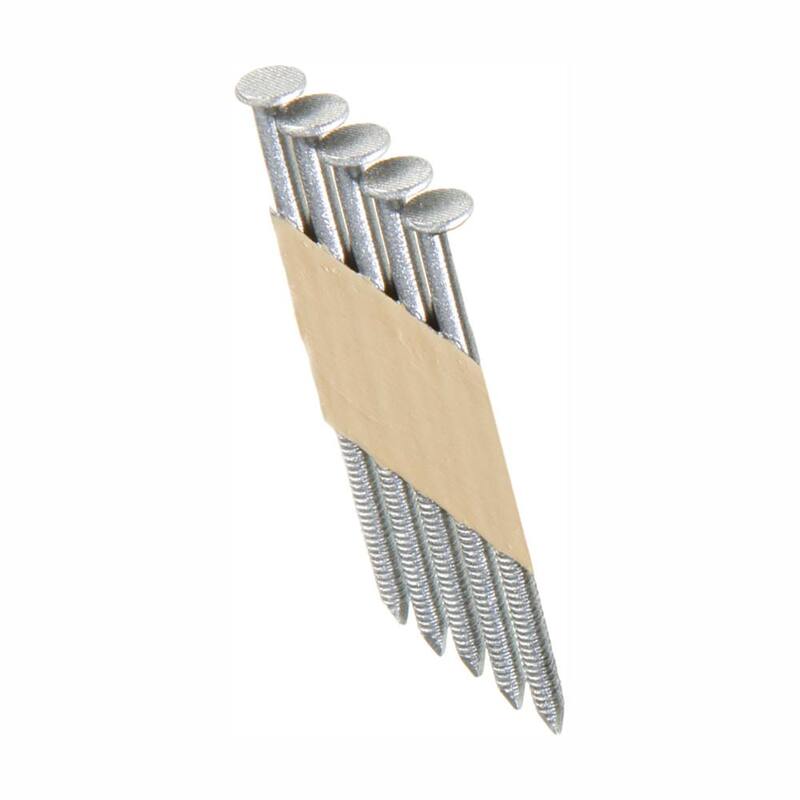 Grip-Rite 3-1/4 x .131 in 30° Paper Collated 304 Stainless Steel Ring Shank Offset Round Checkered Head Framing Nails 1000 per Box - MAXC62908