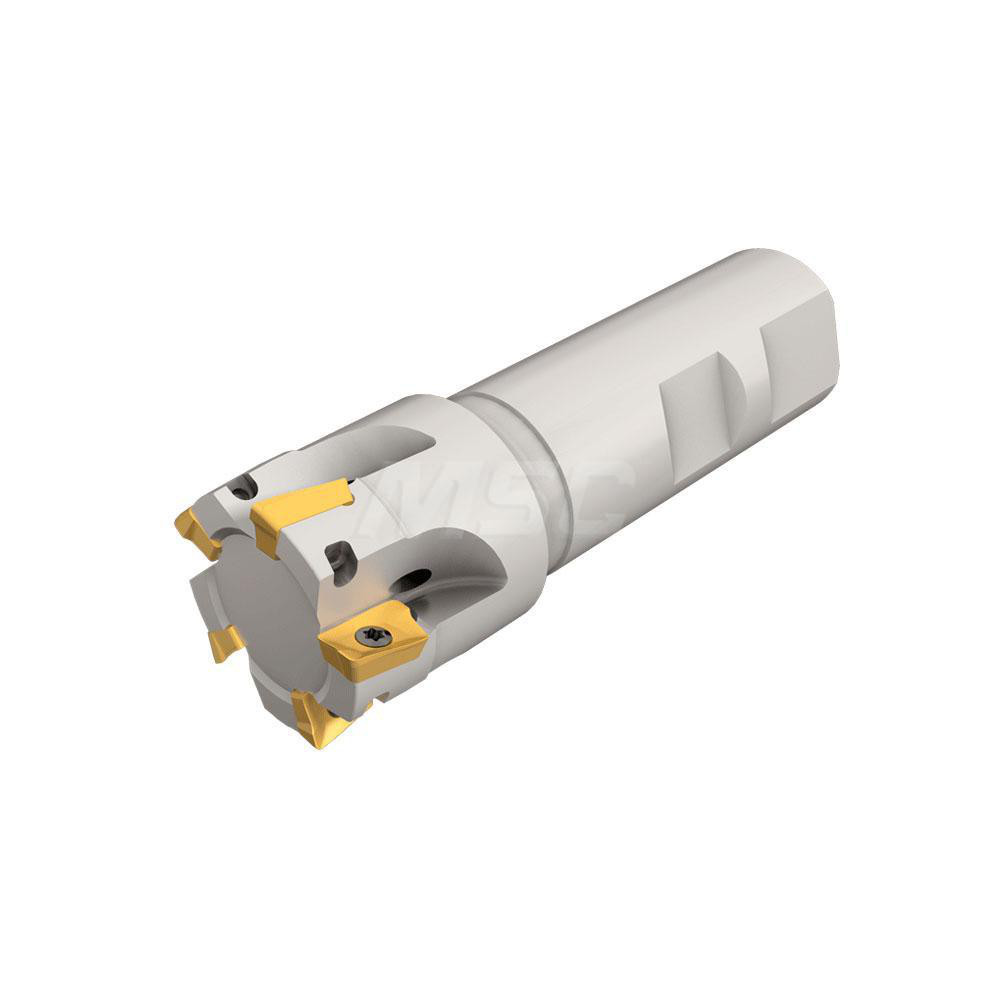 Iscar Indexable Square-Shoulder End Mill: HM90 E90A-D1.00-3W1.00, 1" Cut Dia, 0.394" Max Depth of Cut, 1" Dia Weldon Flat Shank - 3101932