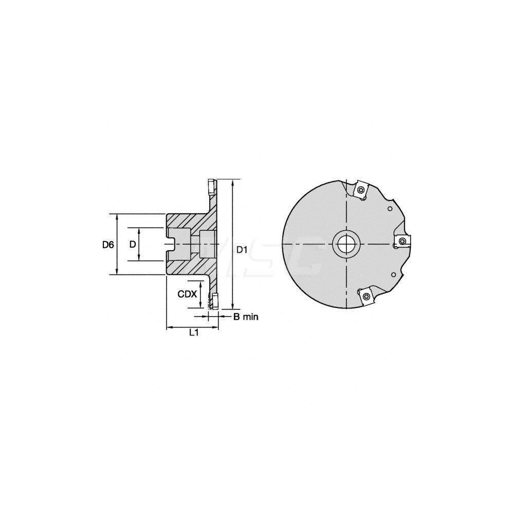 Kennametal Indexable Slotting Cutter: 6.00 mm Cutting Width, 80.00 mm Cutter Dia, 16.00 mm Depth of Cut, 16.00 mm Depth of Cut - 1131463