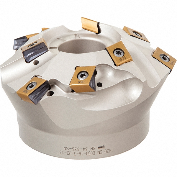 Sandvik Coromant 1.437" Cut Dia, 1-1/4" Arbor Hole, 0.3787" Max Depth of Cut, 30° Indexable Chamfer & Angle Face Mill - 5740219