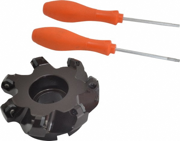 Sandvik Coromant 1.437" Cut Dia, 1-1/4" Arbor Hole, 0.3787" Max Depth of Cut, 30° Indexable Chamfer & Angle Face Mill - 5740219