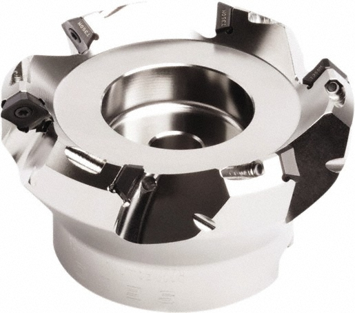 Seco 90mm Cut Dia, 27mm Arbor Hole, 4.5mm Max Depth of Cut, 45° Indexable Chamfer & Angle Face Mill - 02422234