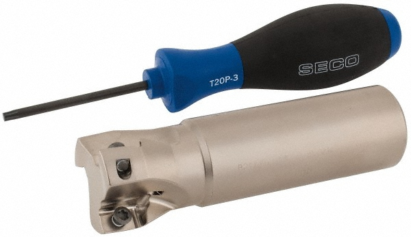 Seco Indexable Square-Shoulder End Mill: R217.69-01.50-0-184LAN, 1-1/2" Cut Dia, 0.669" Max Depth of Cut, 1-1/4" Dia Cylindrical Shank - 02694938