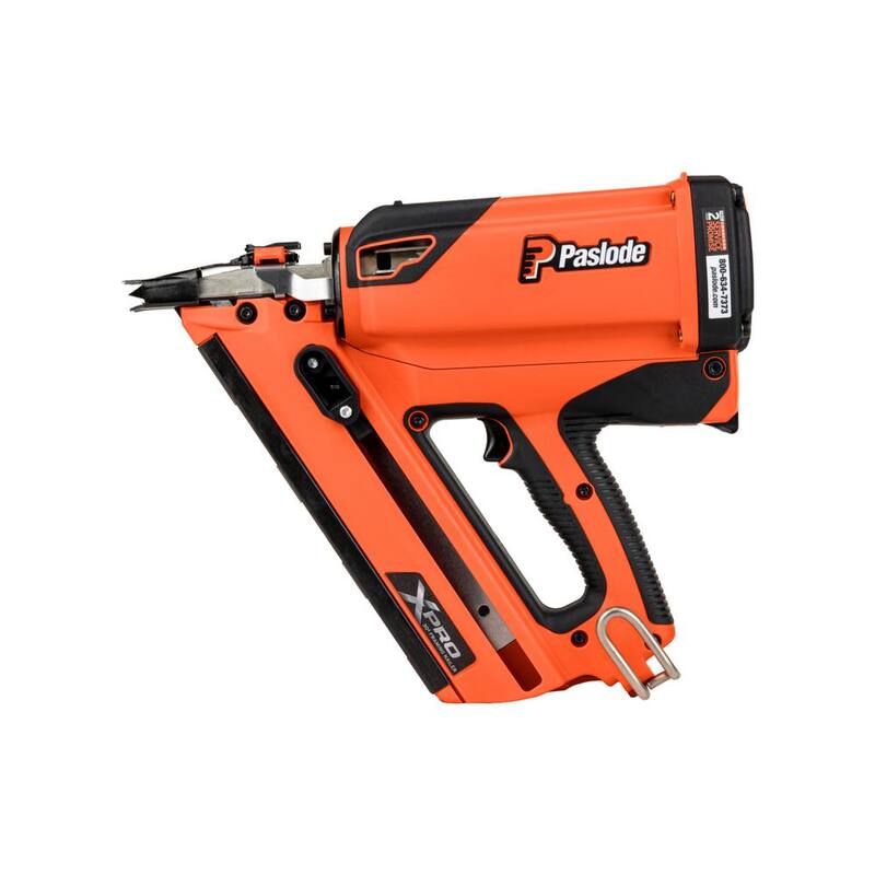 Paslode 3 in.x0.120-Gauge 30-Degree Galvanized Ring Shank Paper-Taped Heavy-Duty Framing Nails Pallet with Cordless XPro Nailer - 650385X