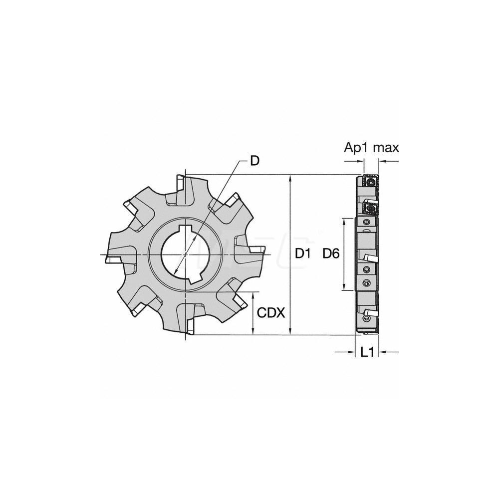 Kennametal Indexable Slotting Cutter: 11.71 mm Cutting Width, 125.00 mm Cutter Dia, Arbor Connection, 34.00 mm Depth of Cut, 34.00 mm Depth of Cut, Right Hand - 2443438