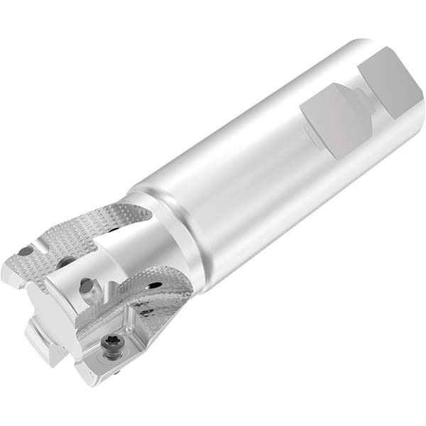 Seco Indexable Square-Shoulder End Mill: R217.64-01.50-3-ZO163A, 1-1/2" Cut Dia, 15 mm Max Depth of Cut, 1-1/4" Dia Weldon Flat Shank - 03290226