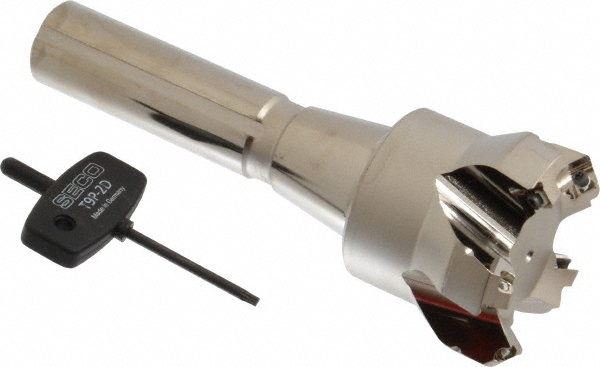 Seco 45° Lead Angle, 1.65" Cut Dia, 3/4" Shank Dia, Indexable & Chamfer End Mill - 02422261