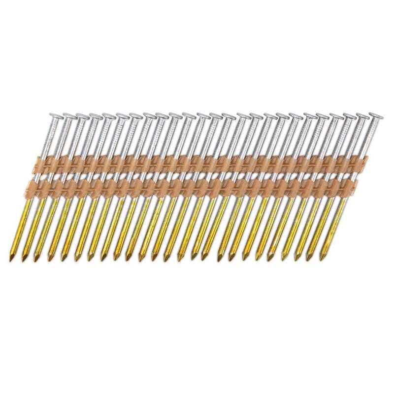 PRO-FIT 3 in. x 0.120 21-Degree Hot Dipped Galvanized Smooth Shank Plastic Strip Framing Nails (2000 -Per Box) - 0808171