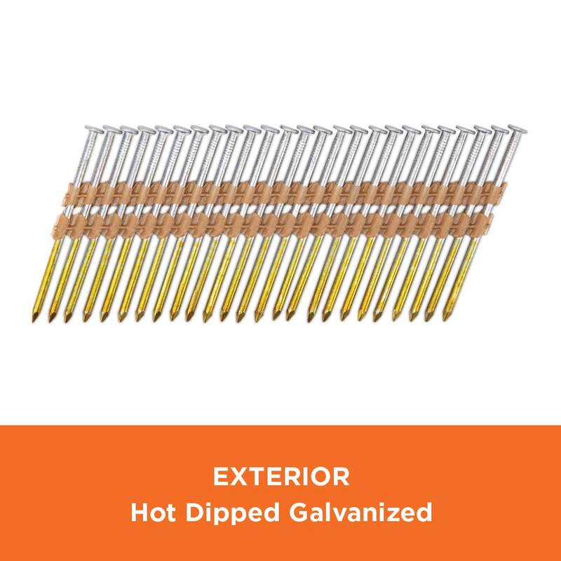 PRO-FIT 3 in. x 0.120 21-Degree Hot Dipped Galvanized Smooth Shank Plastic Strip Framing Nails (2000 -Per Box) - 0808171
