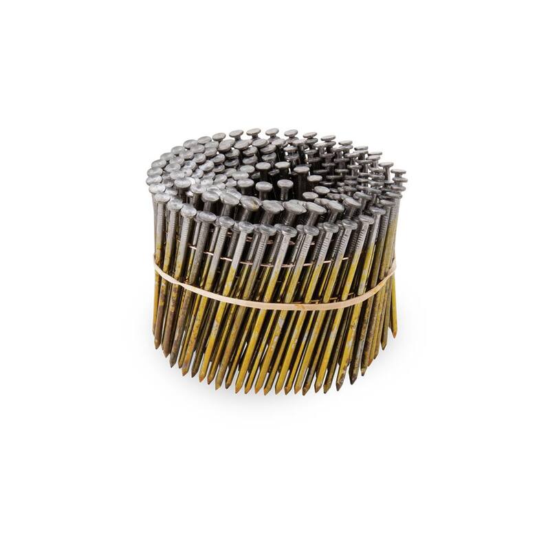 PRO-FIT 3-1/4 in. x 0.131-Gauge 15° Bright Finish Smooth Shank Wire Coil Framing Nails (2500 per Box) - 0616693