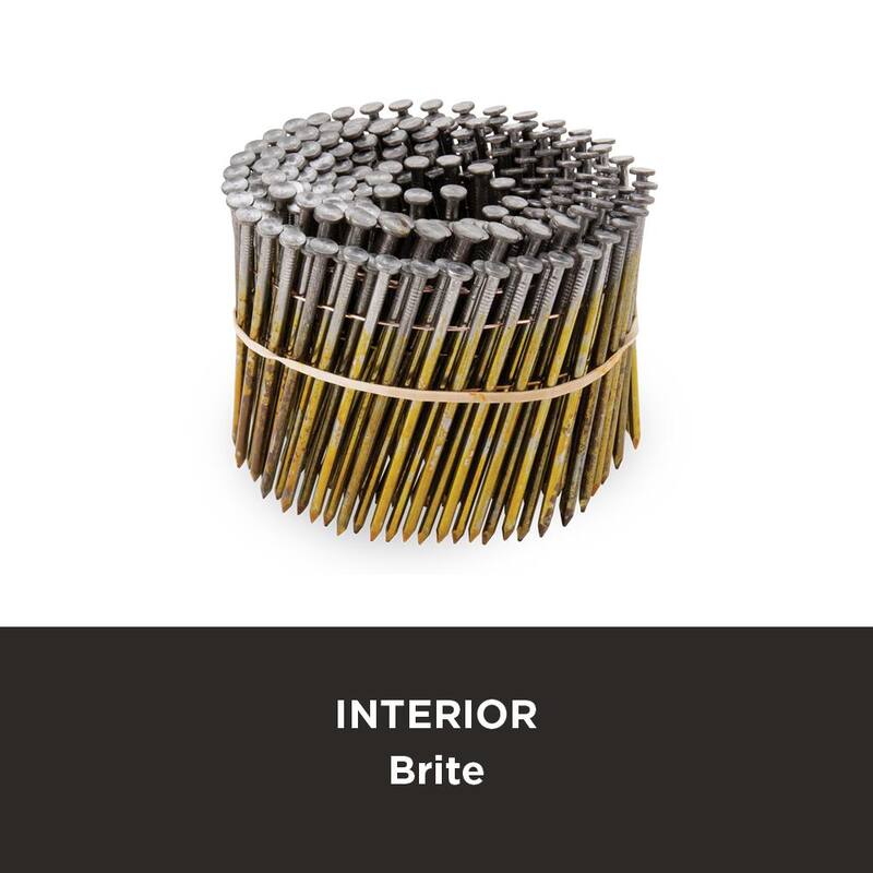 PRO-FIT 3-1/4 in. x 0.131-Gauge 15° Bright Finish Smooth Shank Wire Coil Framing Nails (2500 per Box) - 0616693