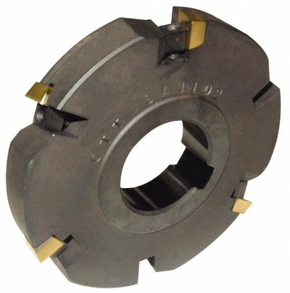 Cutting Tool Technologies Indexable Slotting Cutter: 1/4" Cutting Width, 3" Cutter Dia, Arbor Connection, 0.7200" Depth of Cut, Neutral - RA-390