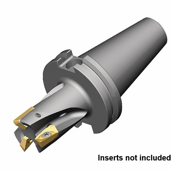 Kennametal Indexable Square-Shoulder End Mill: M1D125E1803CV40L488, 1-1/4" Cut Dia, 3" Max Depth of Cut, CV40 Taper Shank - 2541970