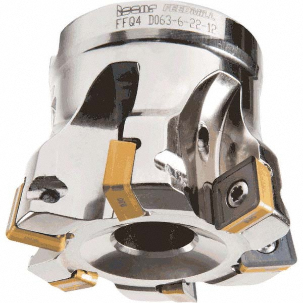 Iscar Indexable High-Feed Face Mill: 1.136 to 2" Cut Dia, 0.75" Arbor Hole - 3107341