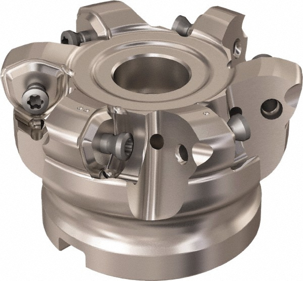 Ceratizit Indexable High-Feed Face Mill: 2.185 to 2.5" Cut Dia, 0.75" Arbor Hole - 5868325006