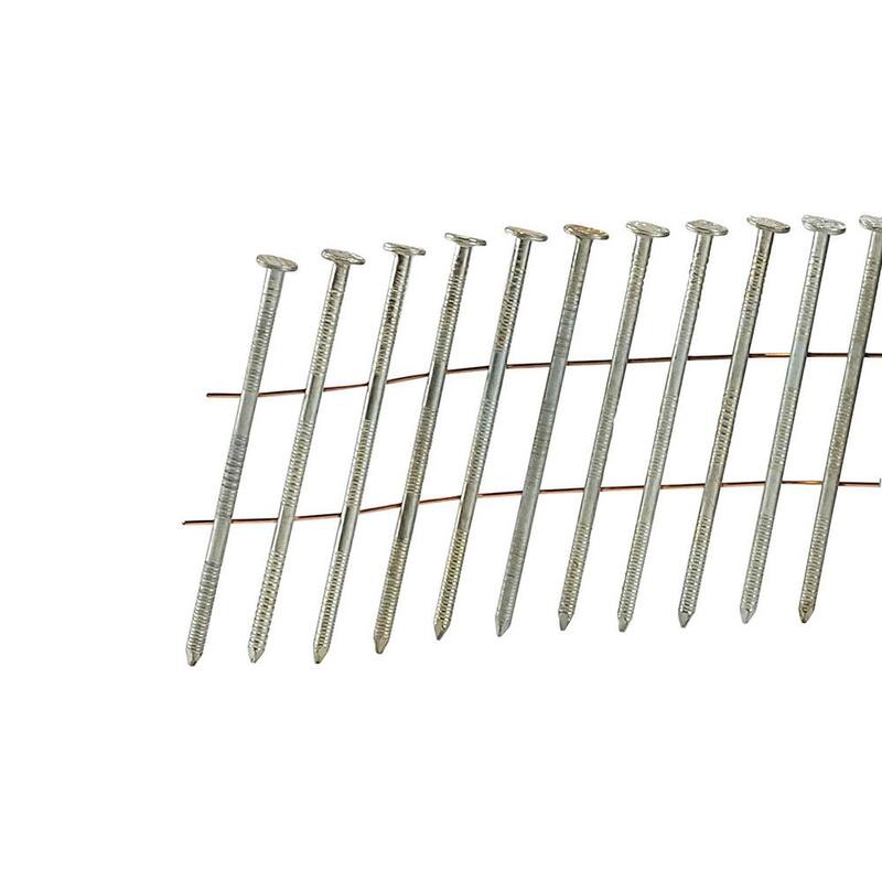 Freeman 15° 0.092 in. x 2-1/4 in. Wire Collated Galvanized Ring Shank Coil Siding Nails (3600-Count) - SNRSG92-225WC