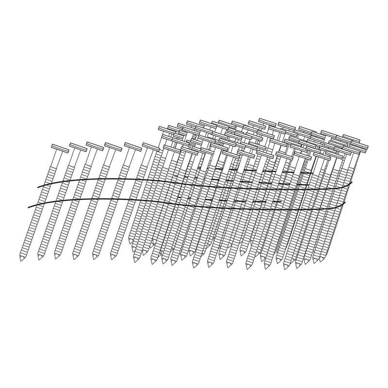 Freeman 15° 0.092 in. x 2-1/4 in. Wire Collated Galvanized Ring Shank Coil Siding Nails (3600-Count) - SNRSG92-225WC