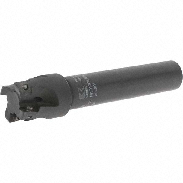 Kennametal Indexable Square-Shoulder End Mill: M1D100E1004C100L480, 1" Cut Dia, 0.395" Max Depth of Cut, 1" Dia Cylindrical Shank - 3742533