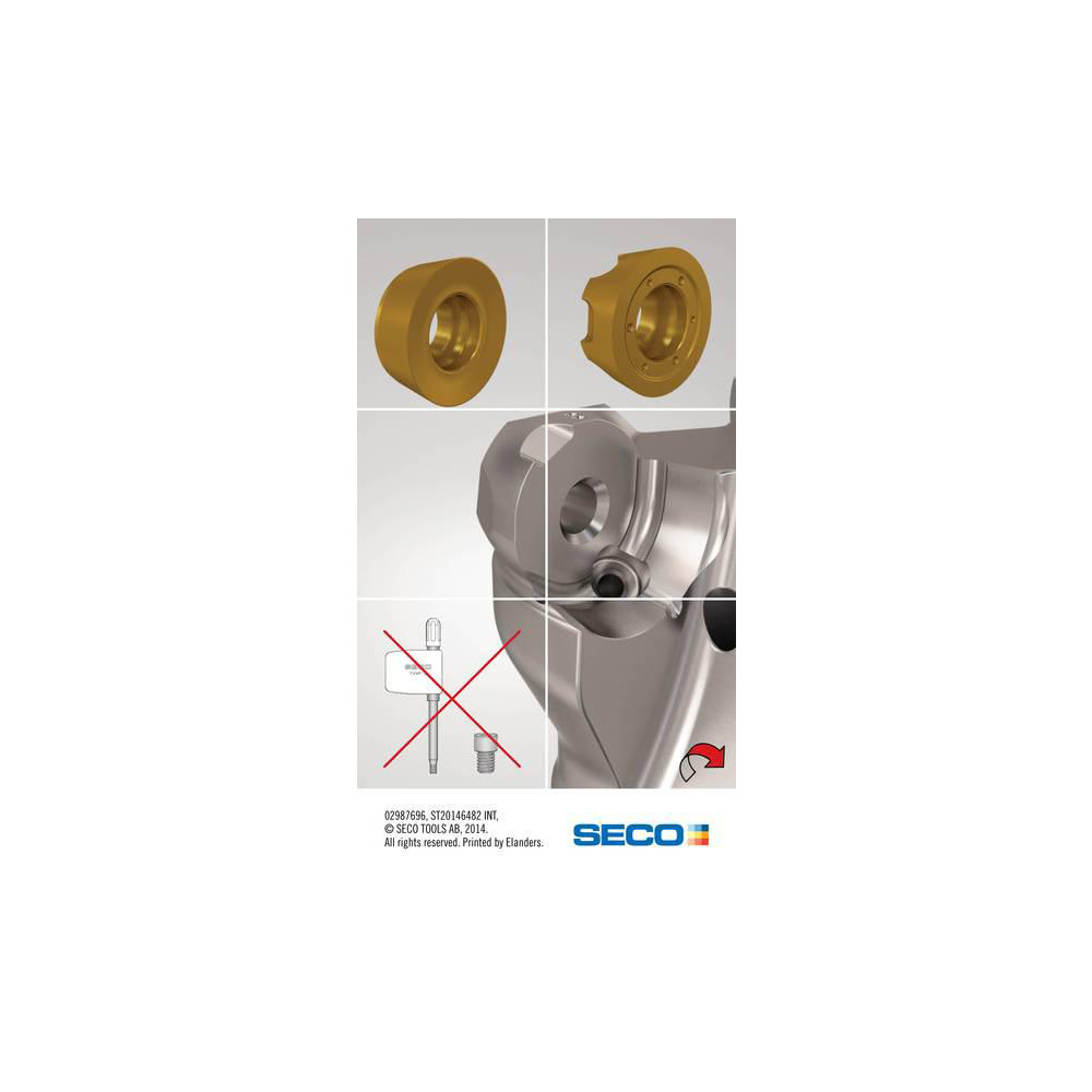 Seco Indexable Copy Face Mill: 50.8 mm Max Cut Dia - 03278994