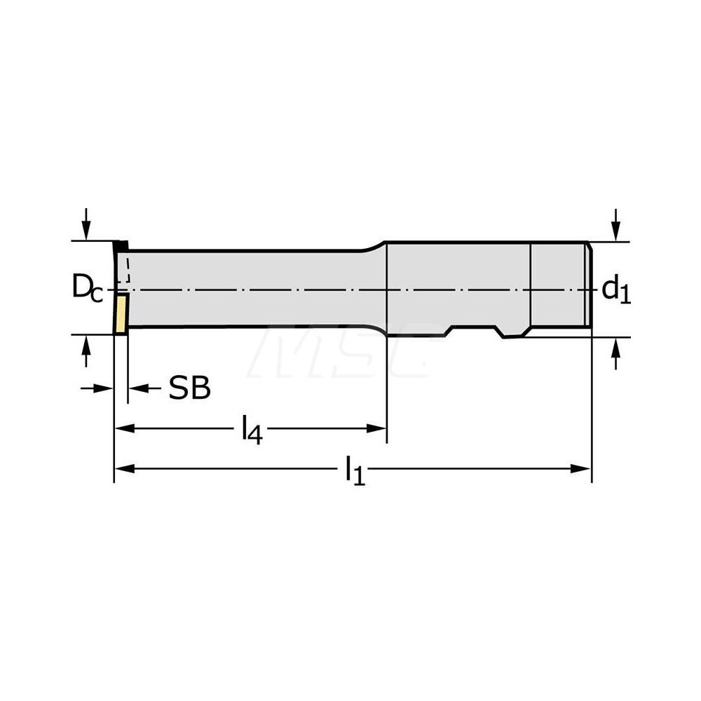 Walter Indexable Slotting Cutter: 63/64" Cutter Dia, 0.0790" Depth of Cut, Right Hand - 5000958