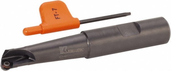Kennametal Indexable Copy End Mill: 1/2" Cut Dia, 0.118" Max Depth of Cut, Through Coolant - 2878733