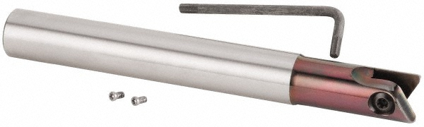 Kennametal Indexable Copy End Mill: 1/2" Cut Dia, 0.118" Max Depth of Cut, Through Coolant - 2878733