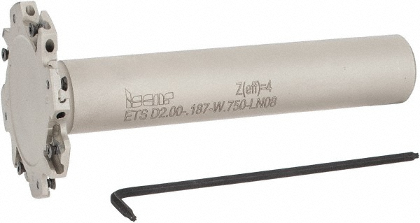 Iscar Indexable Slotting Cutter: 0.2690" Cutting Width, 2.5000" Cutter Dia, Weldon Connection, 0.8750" Depth of Cut, 0.7500" Hole Dia, 0.7500" Shank Dia, Right Hand - 3106824