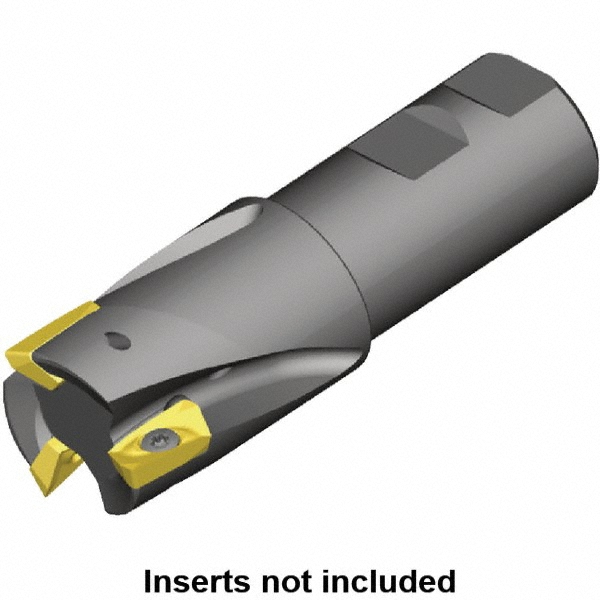 Kennametal Indexable Square-Shoulder End Mill: M1D100E1802W075L175, 1" Cut Dia, 0.71" Max Depth of Cut, 3/4" Dia Weldon Flat Shank - 2452372