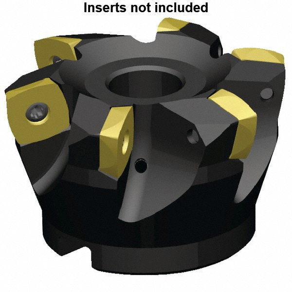 Iscar Indexable High-Feed Face Mill: 1.99 to 2.5" Cut Dia, 1" Arbor Hole - 3106845