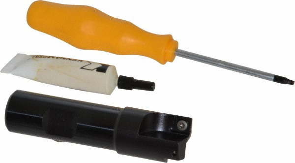 Kennametal Indexable Square-Shoulder End Mill: KIPR100SD260, 1" Cut Dia, 0.28" Max Depth of Cut, 3/4" Dia Weldon Flat Shank - 1023643