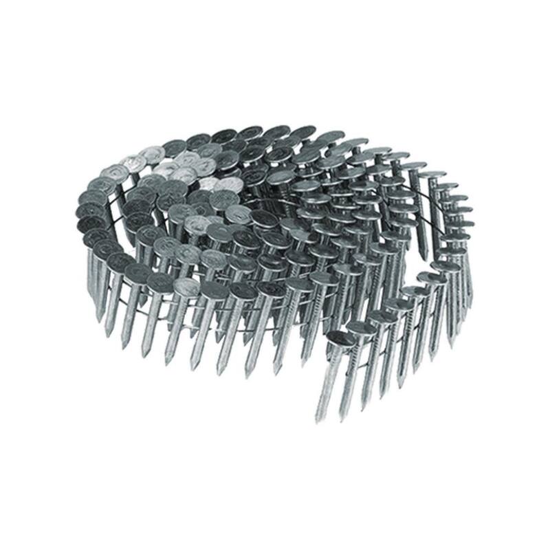 HUTTIG-GRIP 1-1/2 in. x 0.120 Gauge 15-Degree Electro Galvanized Coil Roofing (7200 per Box) - HGC112EGCRFG