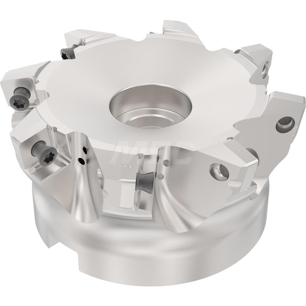 Seco Indexable High-Feed Face Mill: 2.28 to 3" Cut Dia, 1" Arbor Hole - 02427189