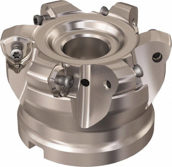 Seco Indexable High-Feed Face Mill: 2.28 to 3" Cut Dia, 1" Arbor Hole - 02427189