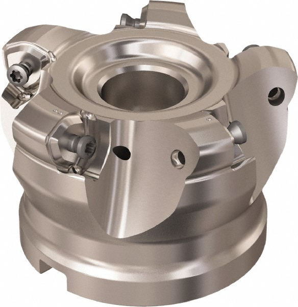 Seco Indexable High-Feed Face Mill: 2.28 to 3" Cut Dia, 1" Arbor Hole - 02427189