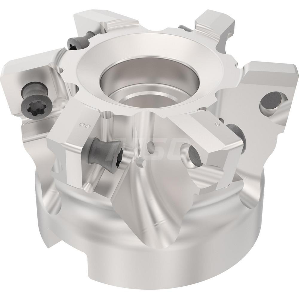 Seco Indexable High-Feed Face Mill: 2.28 to 3" Cut Dia, 1" Arbor Hole - 02427189