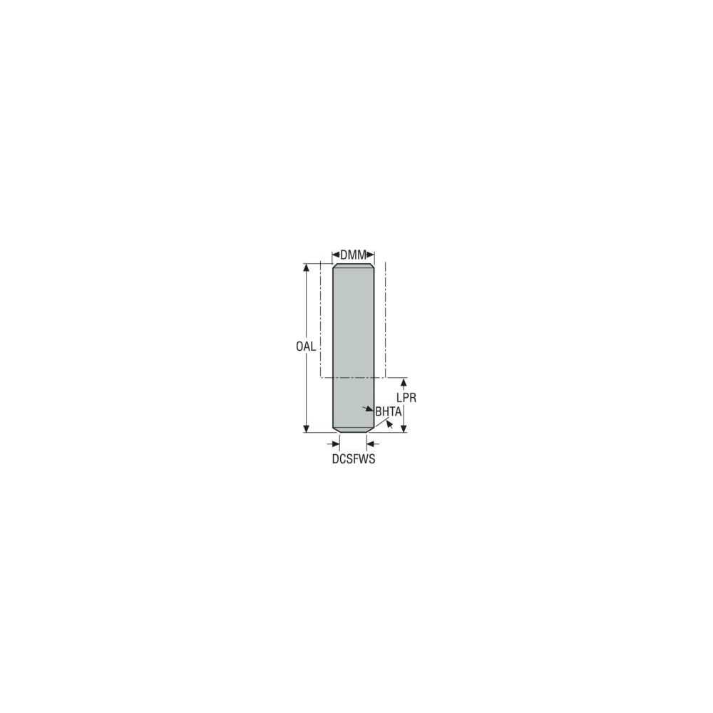 Seco Replaceable Tip Milling Shank: Series Minimaster, 17 mm Projection, 5/8" Keyway Shank - 75005070