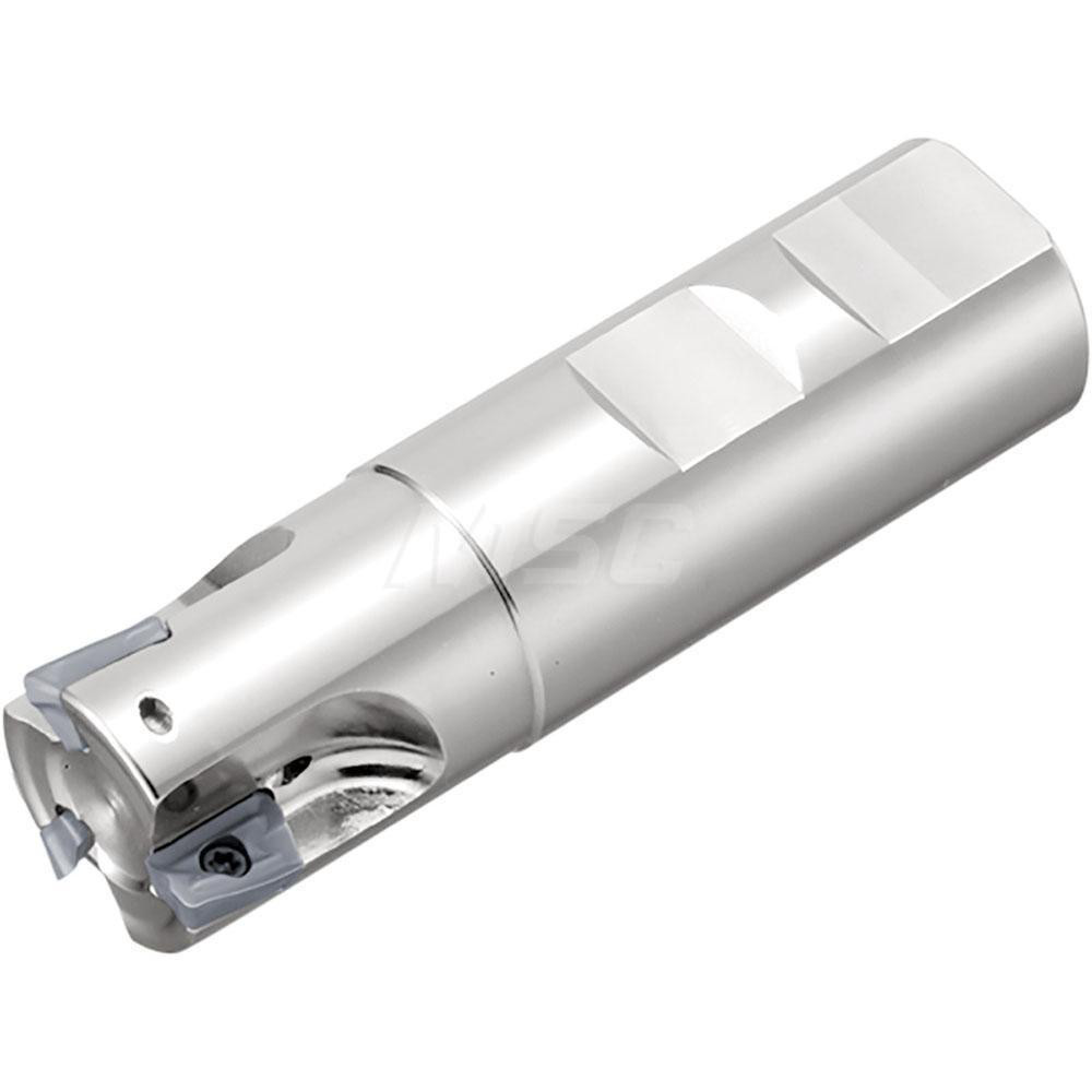 Widia Indexable Square-Shoulder End Mill: VSM490D100Z04W100XN10, 1.4701" Max Depth of Cut, 1" Dia Weldon Flat Shank - 6425474