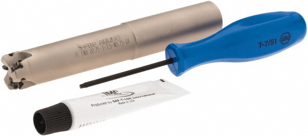Seco Indexable High-Feed End Mill: R217.21-0.75-0-R100.2, Cylindrical Shank - 02559353