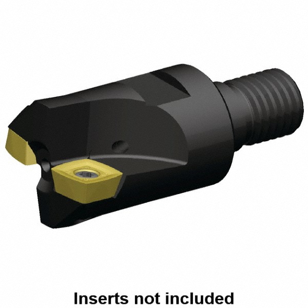 Kennametal Indexable High-Feed End Mill: KF2X150W0904M16L169, 1-1/2" Cut Dia, Modular Connection Shank - 4109579