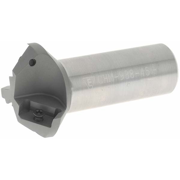 Iscar 45° Lead Angle, 1.2" to 1.815" Cut Dia, 1" Shank Dia, Indexable & Chamfer End Mill - 3110005