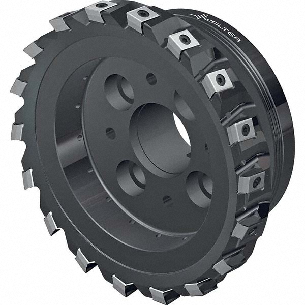 Walter 152.4mm Cut Dia, 38.1mm Arbor Hole Dia, 3mm Max Depth, Indexable Square-Shoulder Face Mill - 6592070