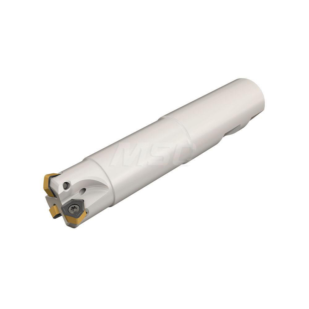 Iscar 30° Lead Angle, 0.88" to 1-1/4" Cut Dia, 1-1/4" Shank Dia, Indexable & Chamfer End Mill - 3106347