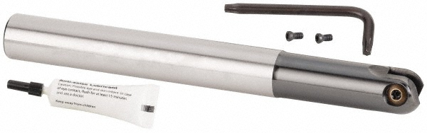 Walter Indexable Ball Nose End Mill: 1.969" Cut Dia, Steel, 3.74" OAL - 5015383