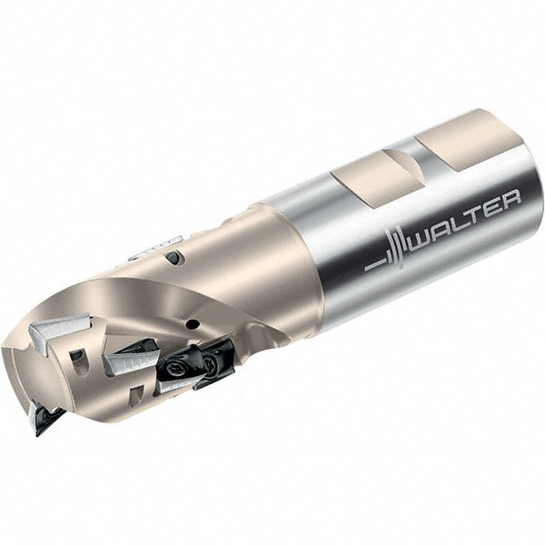 Seco Indexable Square-Shoulder End Mill: R217.96-01.50-3-08-3A, 1-1/2" Cut Dia, 0.295" Max Depth of Cut, 1-1/4" Dia Weldon Flat Shank - 02642818
