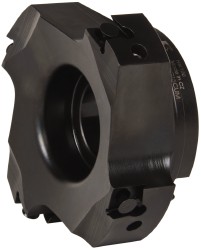Tungaloy 100mm Cut Dia, 1-1/4" Arbor Hole Dia, Indexable Square-Shoulder Face Mill - 6999345