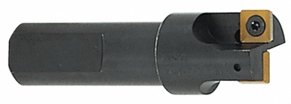 Cutting Tool Technologies Indexable Square-Shoulder End Mill: 1.375 X 1.00DRM-080, 1-3/8" Cut Dia, 0.47" Max Depth of Cut, 1" Dia Flatted Shank - DRM-080