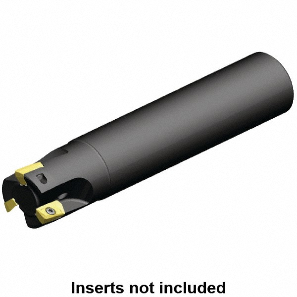 Kennametal Indexable Square-Shoulder End Mill: M1D100E1004C100L800R, 1" Cut Dia, 0.385" Max Depth of Cut, 1" Dia Cylindrical Shank - 3742546